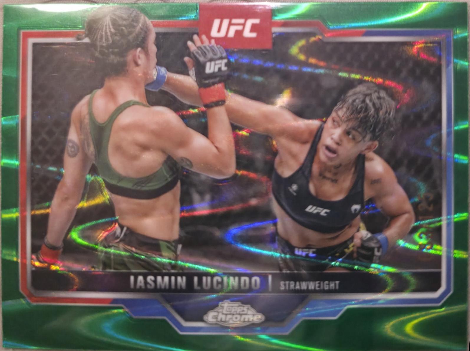 Iasmin Lucindo 2025 Topps Chrome UFC Base #130 Green Refractor