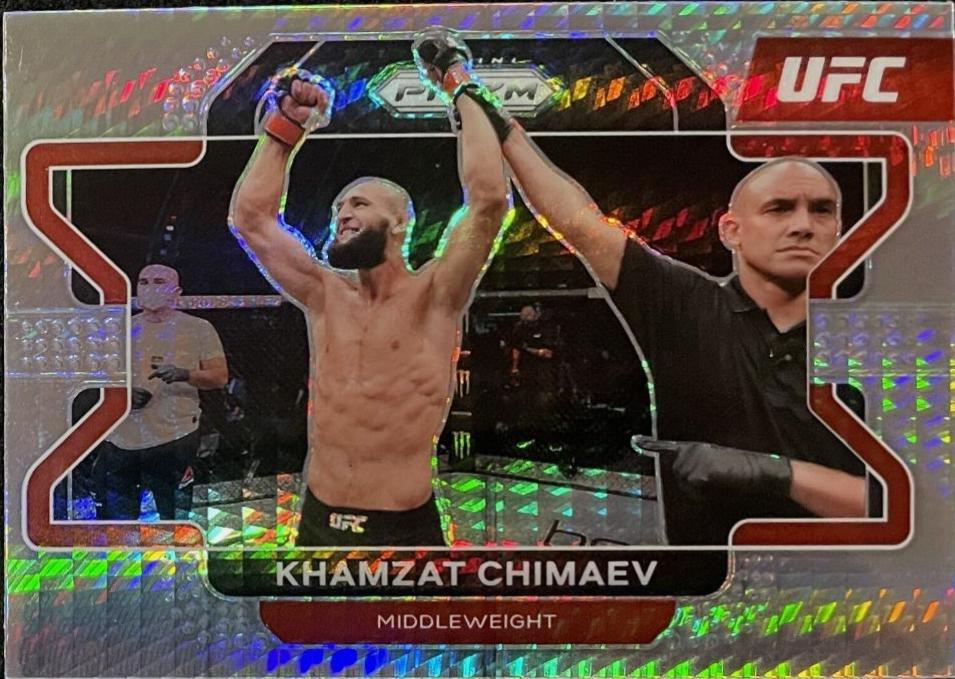 Khamzat Chimaev 2022 Panini Prizm UFC Base #94 Hyper