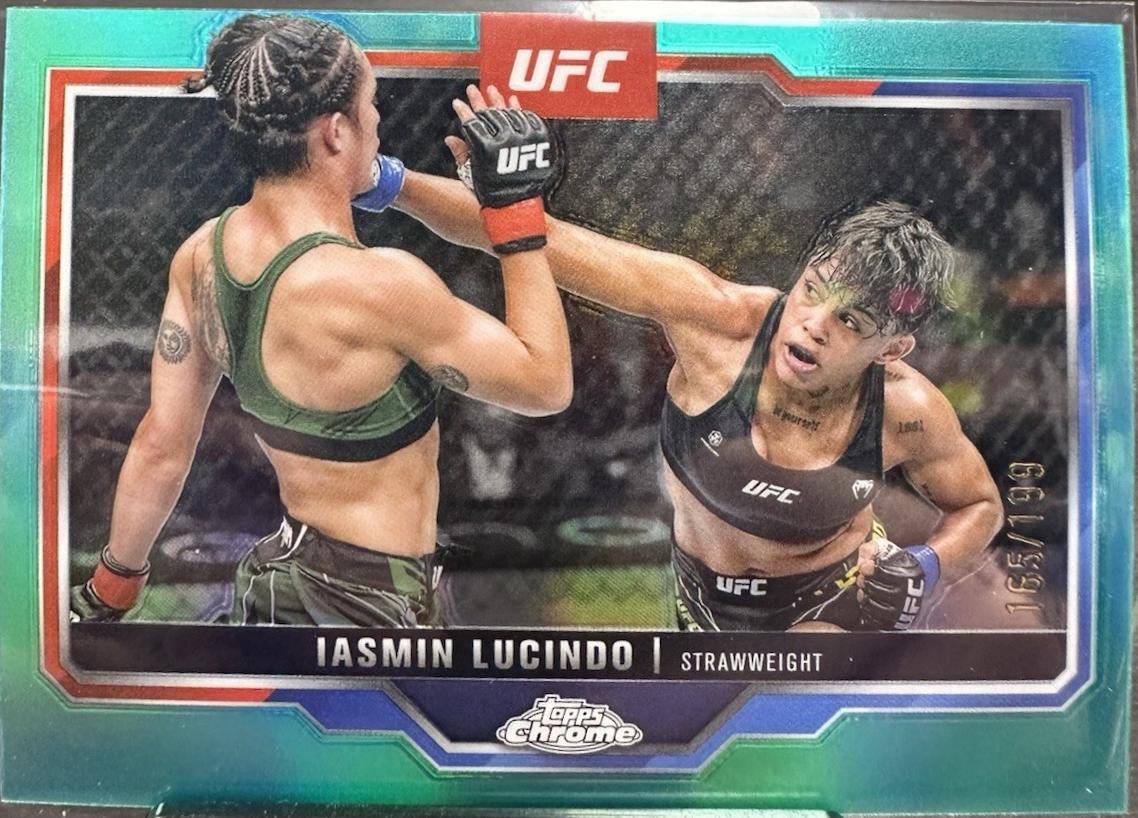 Iasmin Lucindo 2025 Topps Chrome UFC Base #130 Aqua Refractor