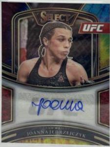 Joanna Jędrzejczyk 2021 Panini Select UFC Signatures #42 Tie Dye Prizms