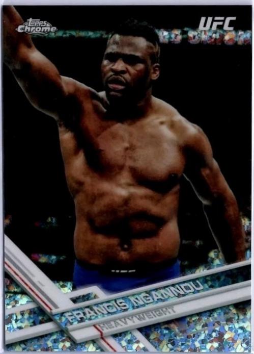 Francis Ngannou 2017 Topps Chrome UFC Base #78 Diamond Hot Box