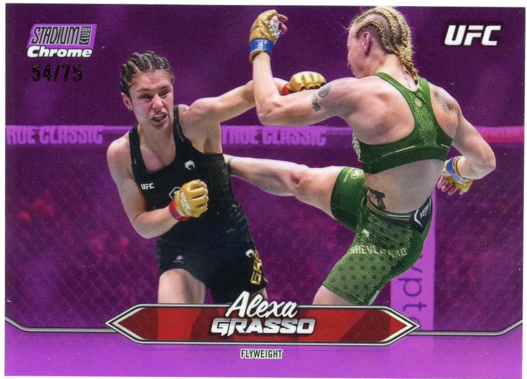 Alexa Grasso 2025 Topps Stadium Club UFC Base Chrome #C-123 Purple Refractor