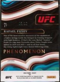 Rafael Fiziev 2022 Panini Select UFC Phenomenon #17 Gold