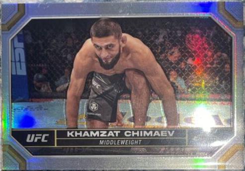 Khamzat Chimaev 2024 Topps Chrome UFC Base #114 Refractor