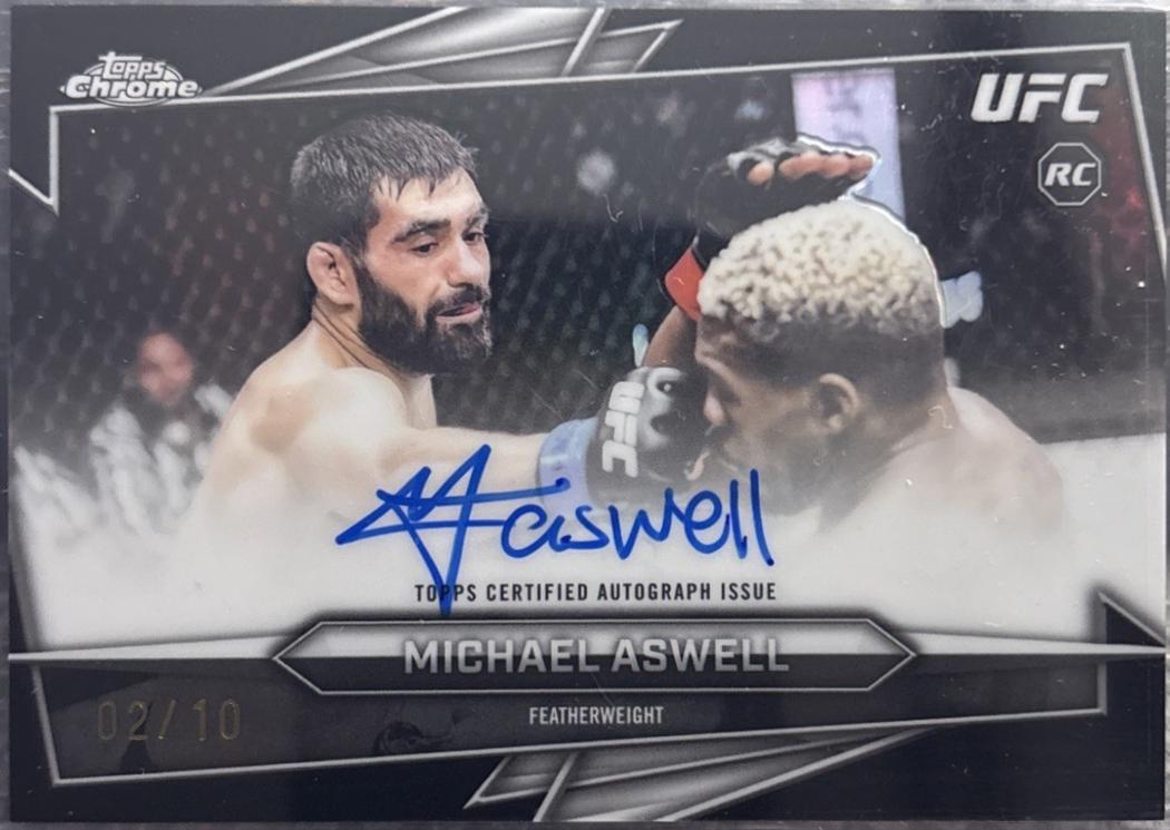 Michael Aswell 2026 Topps Chrome UFC Base Autographs #BAV-ML Black Refractor