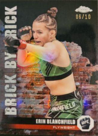 Erin Blanchfield 2024 Topps Chrome UFC Brick by Brick #BYB-18 Black Refractor
