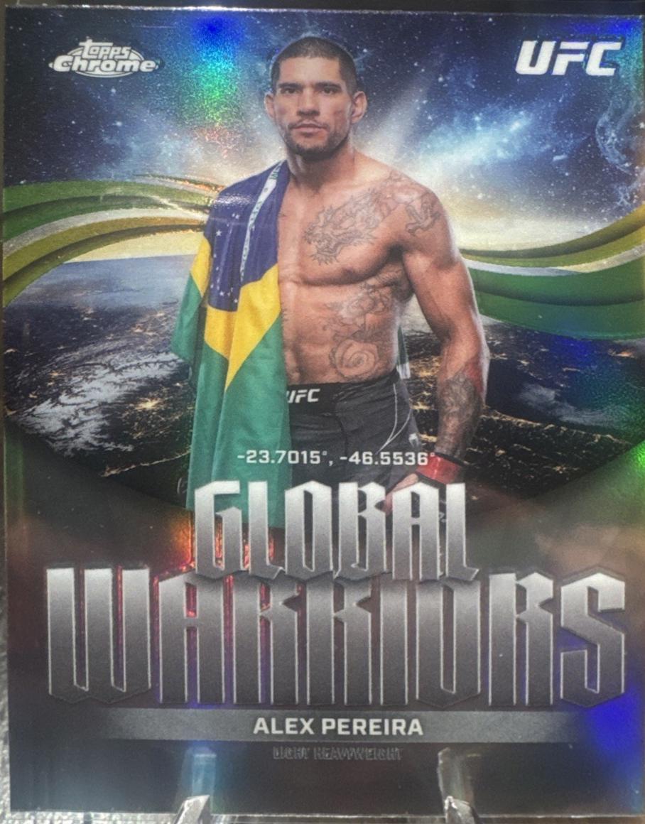 Alex Pereira 2026 Topps Chrome UFC Global Warriors #GW-13 Refractor