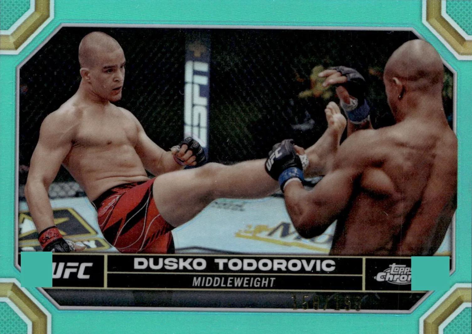 Dusko Todorovic 2024 Topps Chrome UFC Base #63 Aqua Refractor