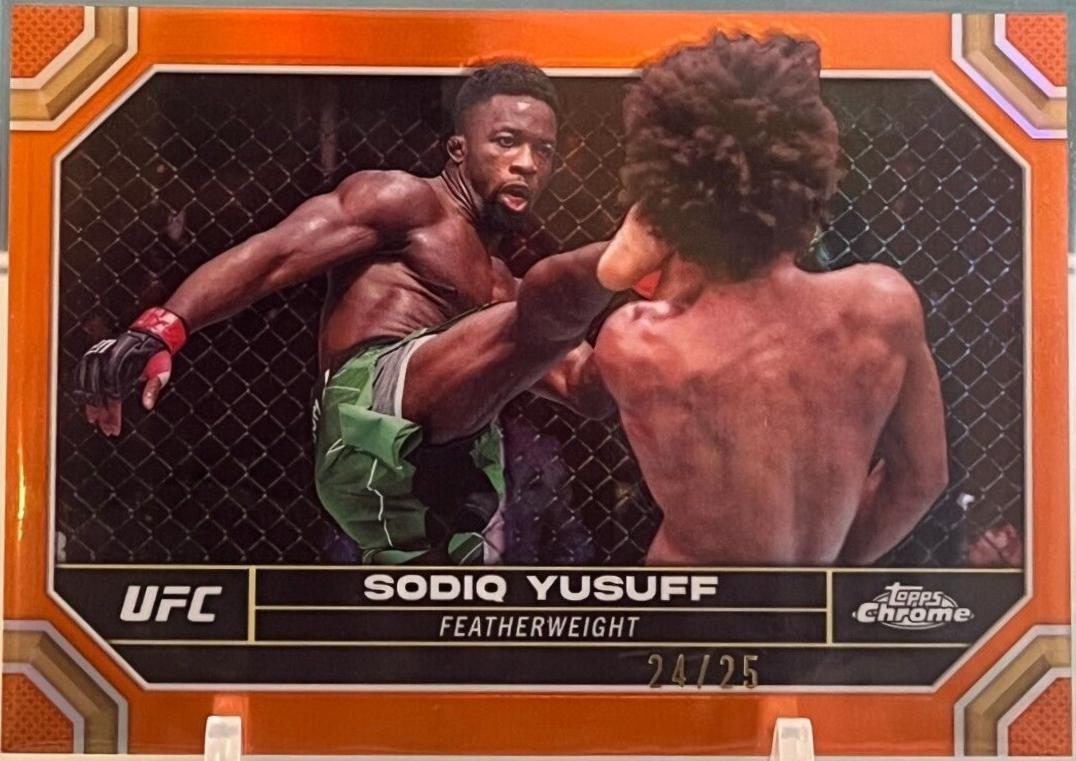 Sodiq Yusuff 2024 Topps Chrome UFC Base #178 Orange Refractor