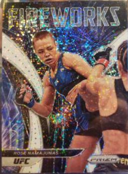 Rose Namajunas 2022 Panini Prizm UFC Fireworks #6 White Sparkle