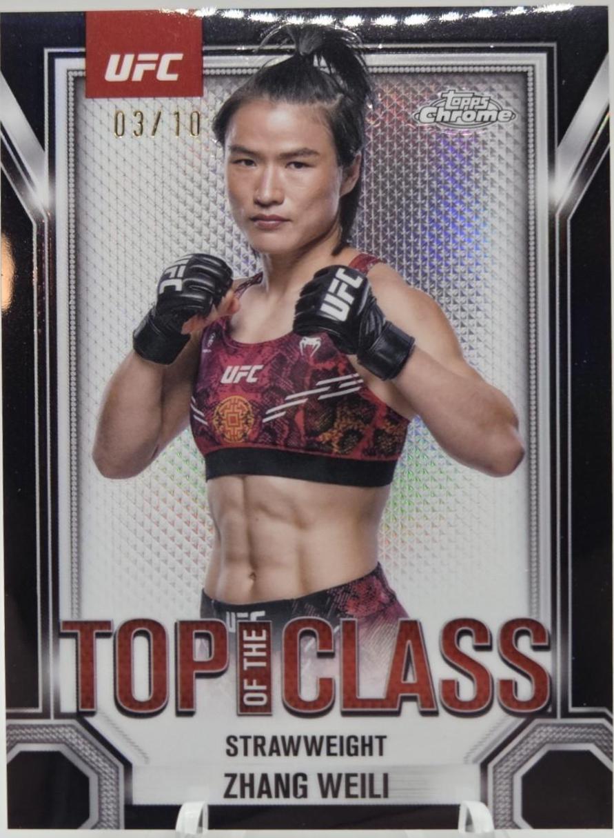 Zhang Weili 2025 Topps Chrome UFC Top of the Class #TTC-18 Black Refractor