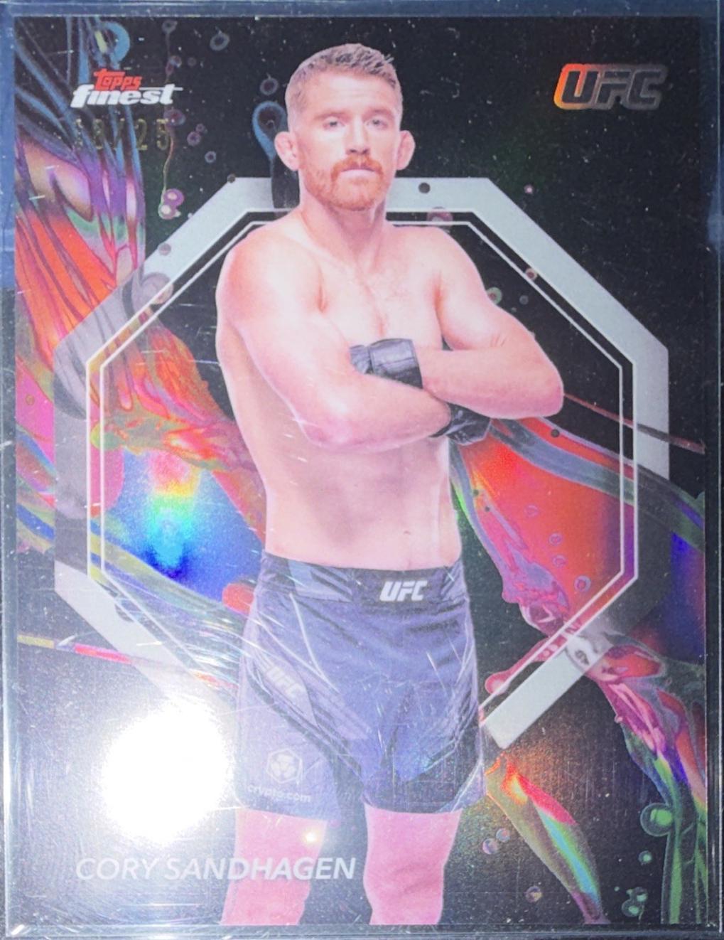 Cory Sandhagen 2024 Topps Finest UFC Base Common #21 Black Refractor