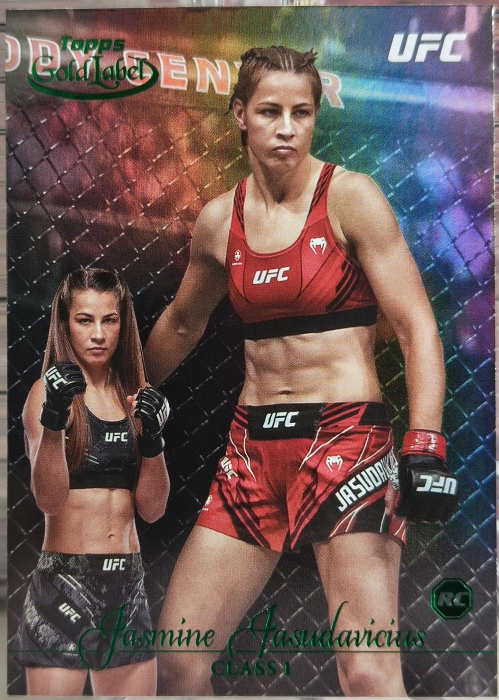 Jasmine Jasudavicius 2024 Topps Gold Label UFC Base Class I #67 Green