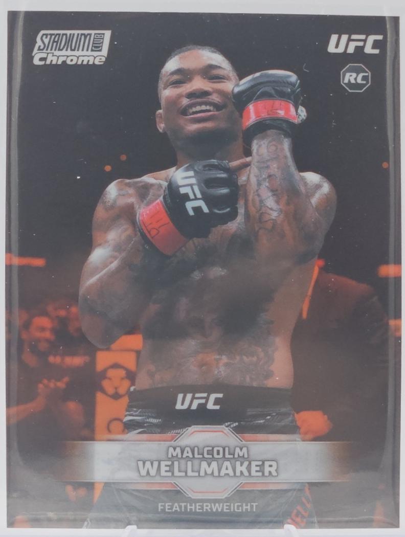Malcolm Wellmaker 2026 Topps Stadium Club UFC Chrome Base #CB-168 Orange Refractor