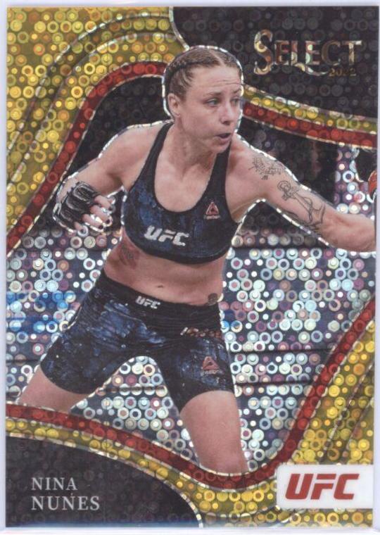 Nina Nunes 2022 Panini Select UFC Octagonside #288 Gold Disco