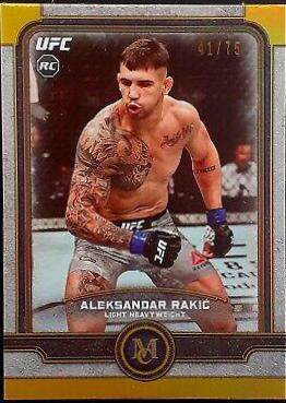 Aleksandar Rakic 2019 Topps UFC Museum Collection Base #17 Canvas