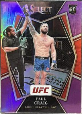 Paul Craig 2022 Panini Select UFC Premier Level #195 Purple
