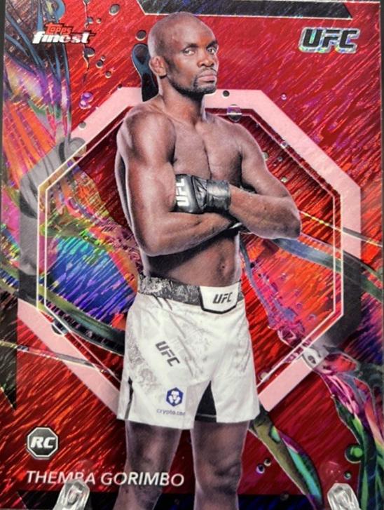 Themba Gorimbo 2024 Topps Finest UFC Base Common #79 Red Shimmer Refractor