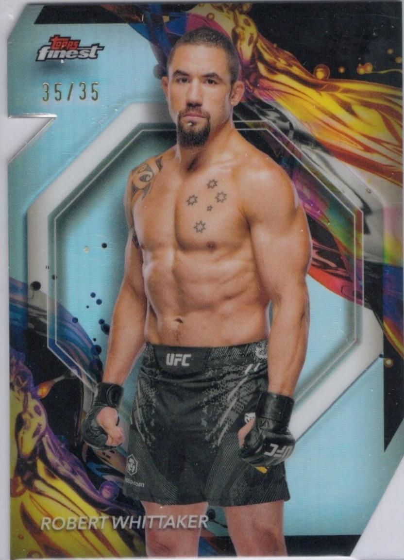 Robert Whittaker 2024 Topps Finest UFC Base Uncommon #104 Die-Cut Refractor