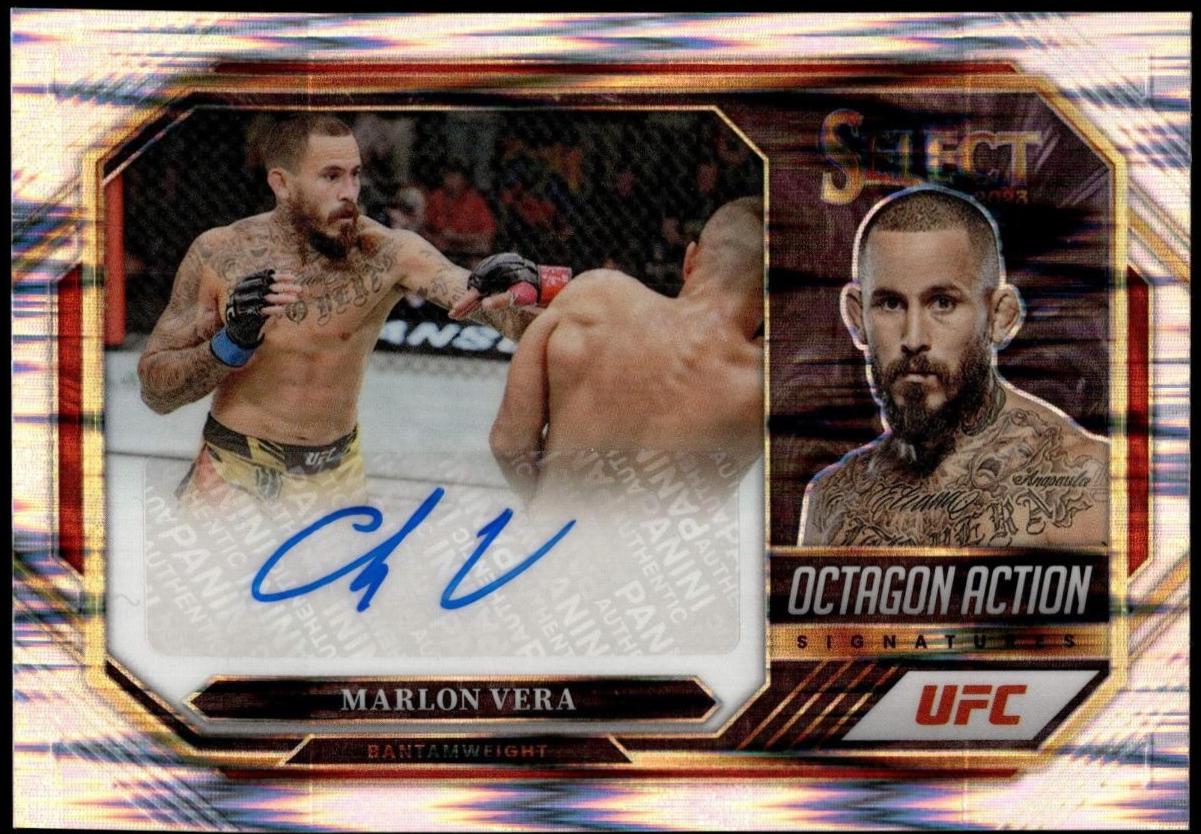 Marlon Vera 2023 Panini Select UFC Octagon Action Signatures #17 Flash