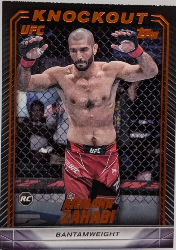 Aiemann Zahabi 2024 Topps Knockout UFC Base #39 Orange