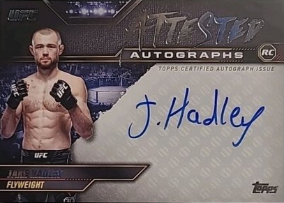 Jake Hadley 2024 Topps Knockout UFC Attested Autographs #ATT-JHY Platinum