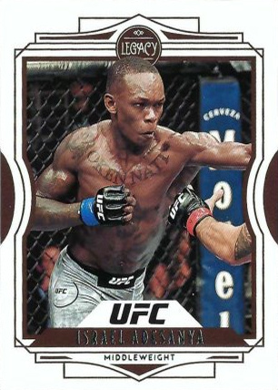 Israel Adesanya 2021 Panini Chronicles UFC Base Legacy #48 Platinum