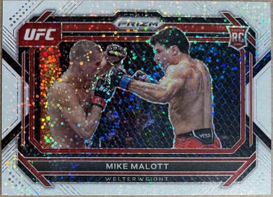 Mike Malott 2023 Panini Prizm UFC Base #19 White Sparkle