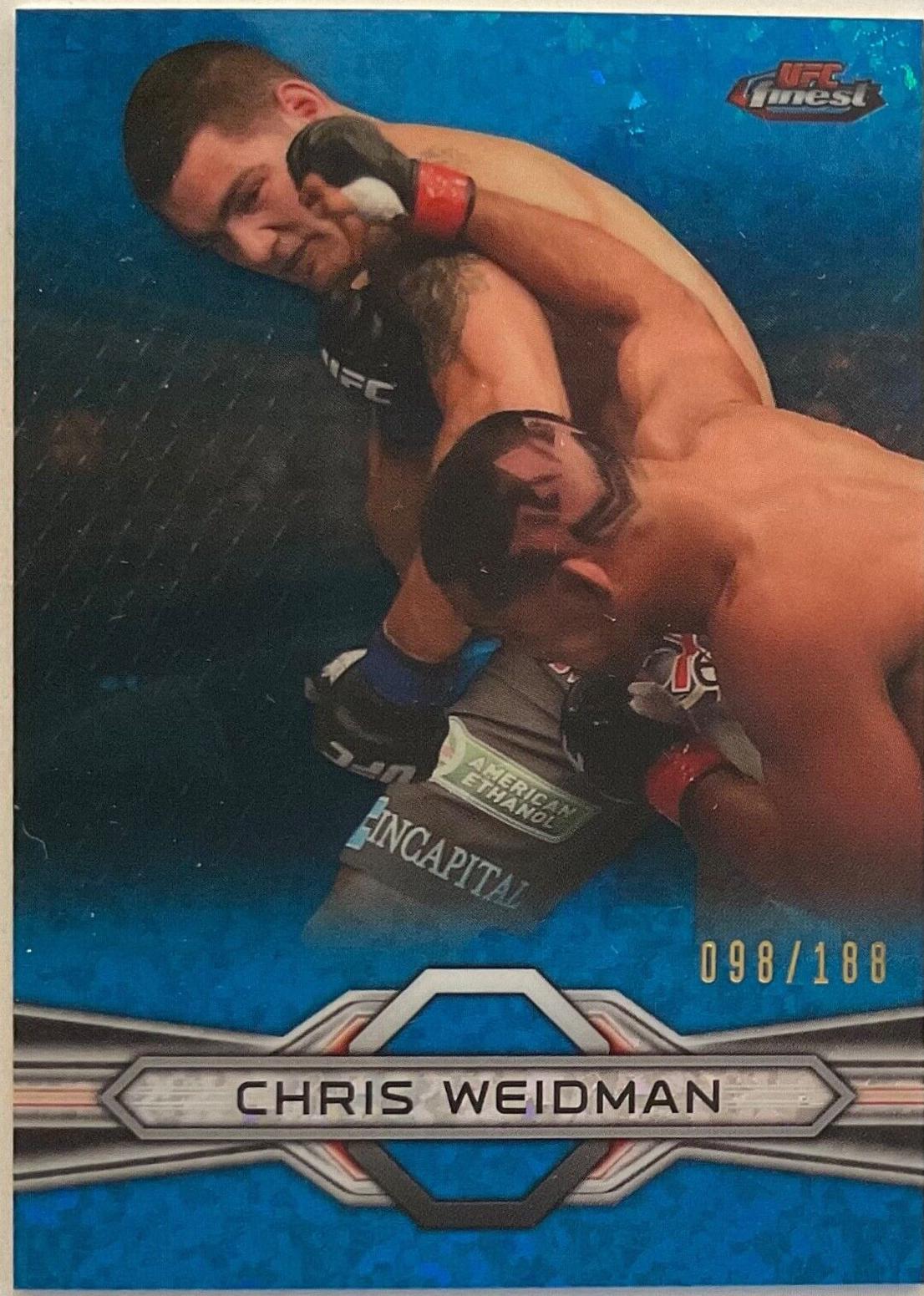 Chris Weidman 2013 Topps Finest UFC Base #72 Blue