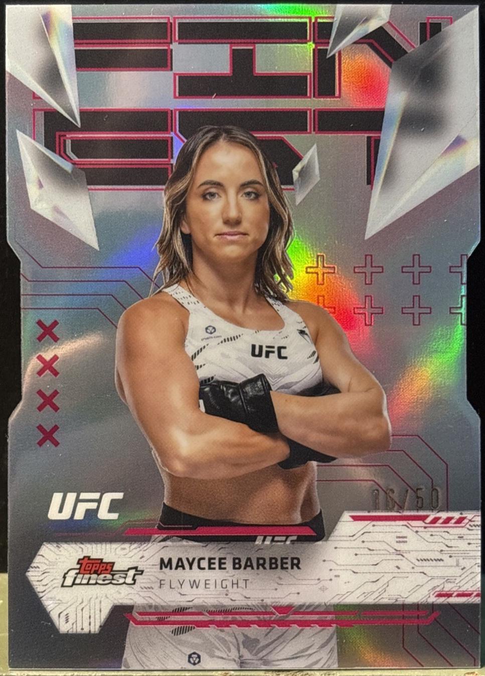 Maycee Barber 2025 Topps Finest UFC Base Uncommon #151 Die Cut