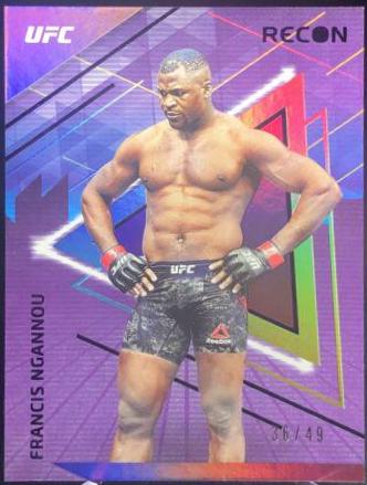 Francis Ngannou 2022 Panini Chronicles UFC Base Recon #233 Purple