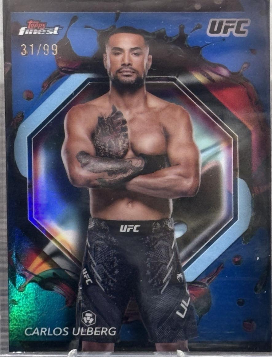 Carlos Ulberg 2024 Topps Finest UFC Base Rare #217 Blue Refractor