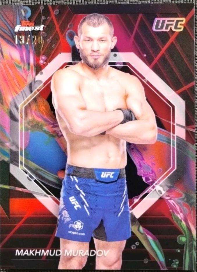 Makhmud Muradov 2024 Topps Finest UFC Base Common #24 Red Black Vapor Refractor