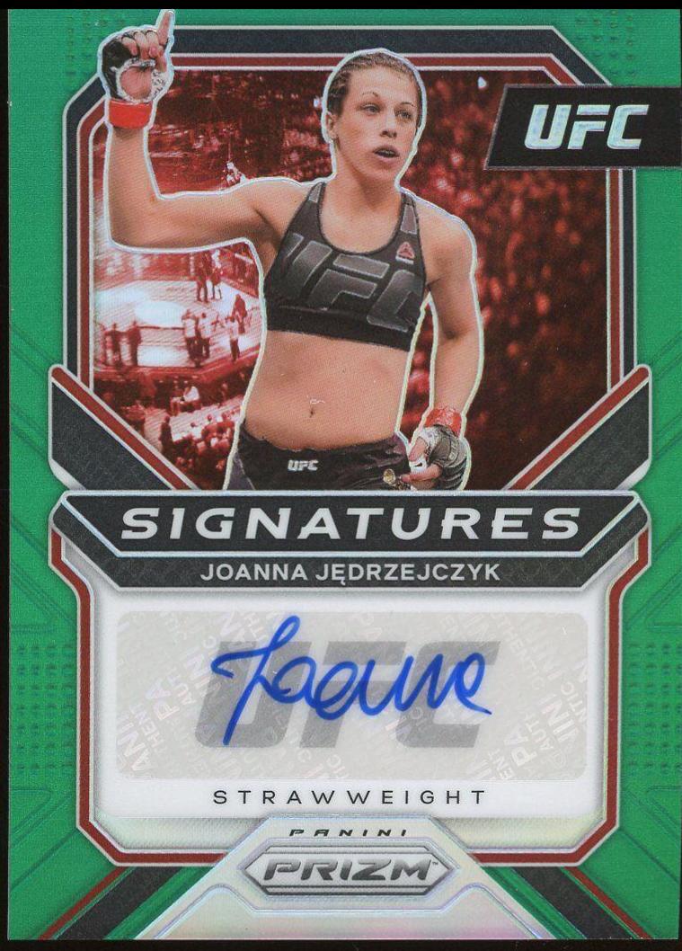 Joanna Jędrzejczyk 2021 Panini Prizm UFC Signatures #12 Green