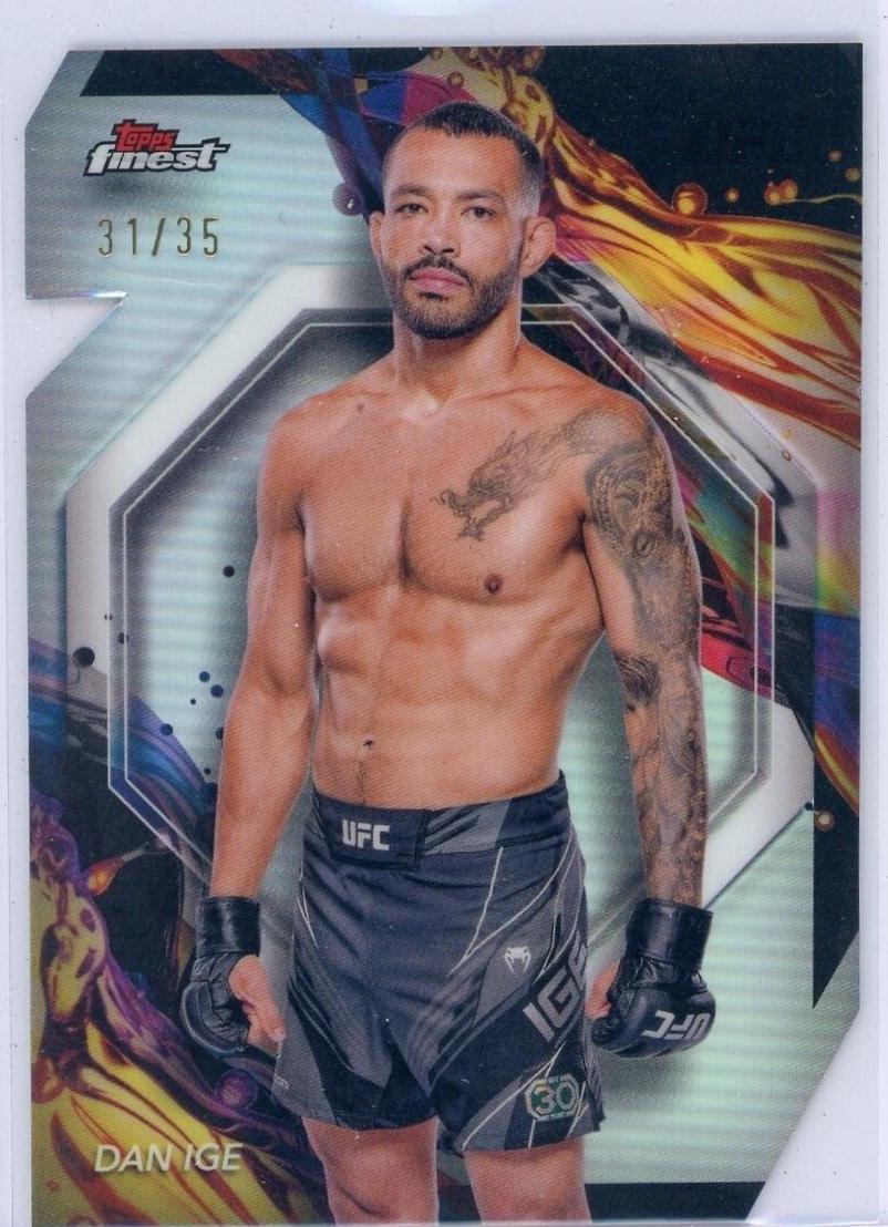 Dan Ige 2024 Topps Finest UFC Base Uncommon #135 Die-Cut Refractor