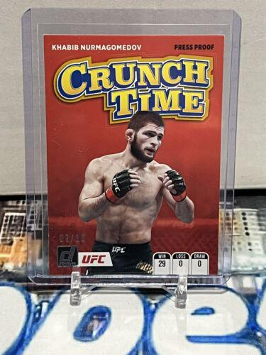 Khabib Nurmagomedov 2022 Panini Donruss UFC Crunch Time #8 Press Proof Gold