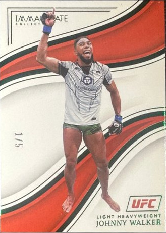 Johnny Walker 2023 Panini Immaculate Collection UFC Base #40 Platinum
