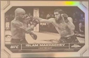 Islam Makhachev 2024 Topps Chrome UFC Base #80 Negative Refractor