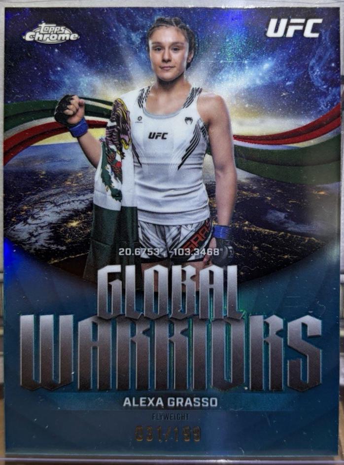 Alexa Grasso 2026 Topps Chrome UFC Global Warriors #GW-15 Orange Refractor