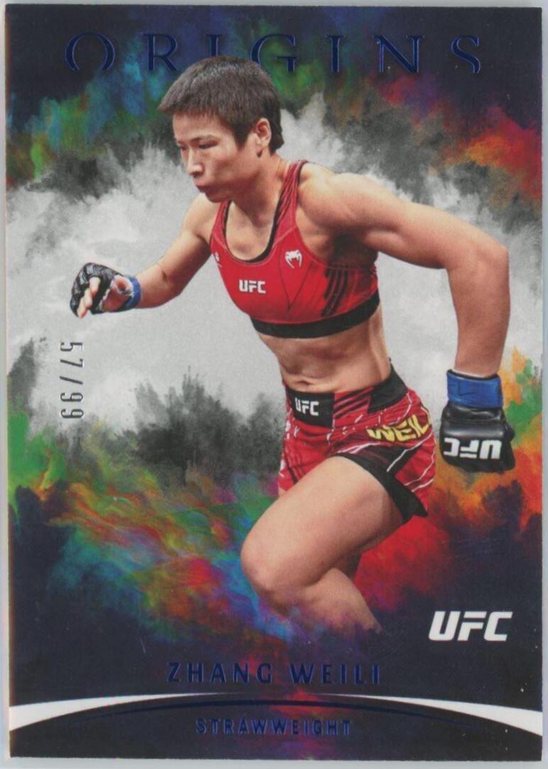 Zhang Weili 2022 Panini Chronicles UFC Base Origins #136 Blue