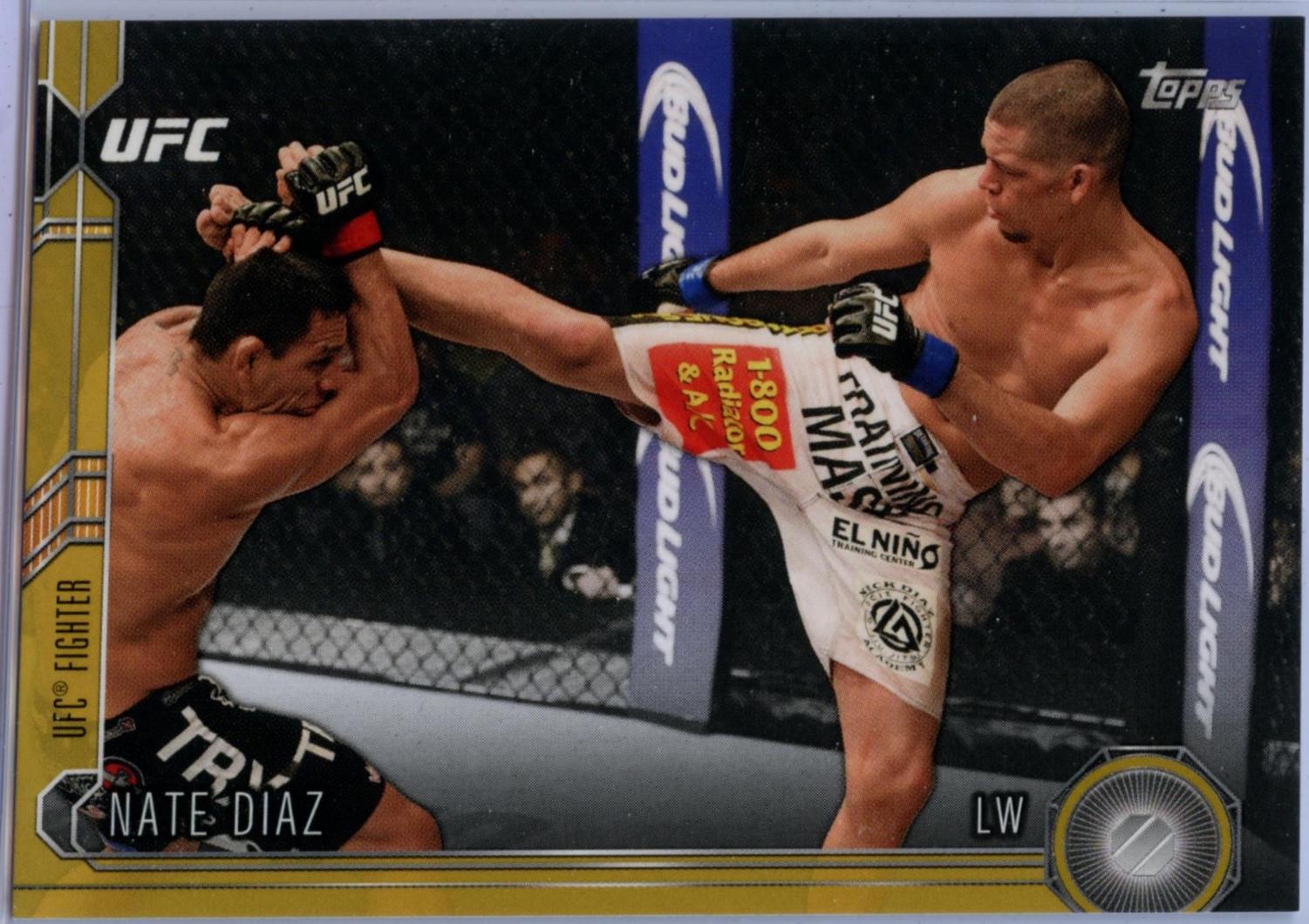Nate Diaz 2015 Topps UFC Chronicles Base #50 Gold