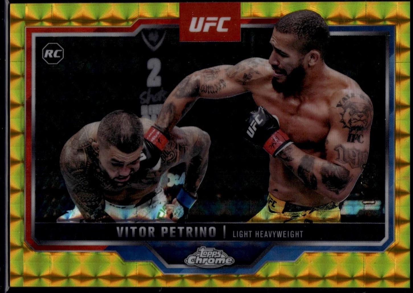 Vitor Petrino 2025 Topps Chrome UFC Base #41 Gold Geometric Refractor