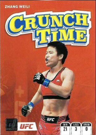 Zhang Weili 2022 Panini Donruss UFC Crunch Time #6 Press Proof Gold