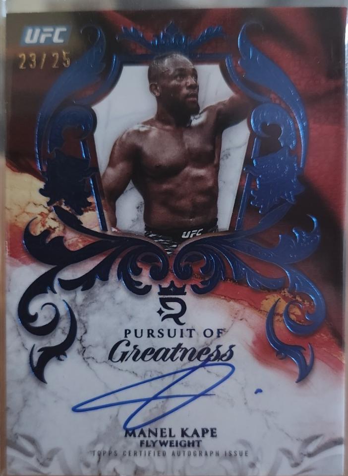 Manel Kape 2025 Topps Royalty UFC Pursuit of Greatness Signatures #POG-ME Blue