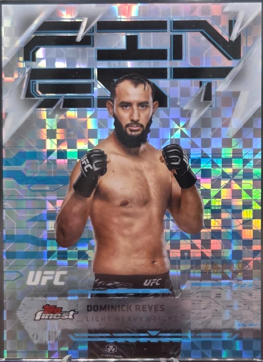 Dominick Reyes 2025 Topps Finest UFC Base Rare #283 Blue Checkerboard Refractor
