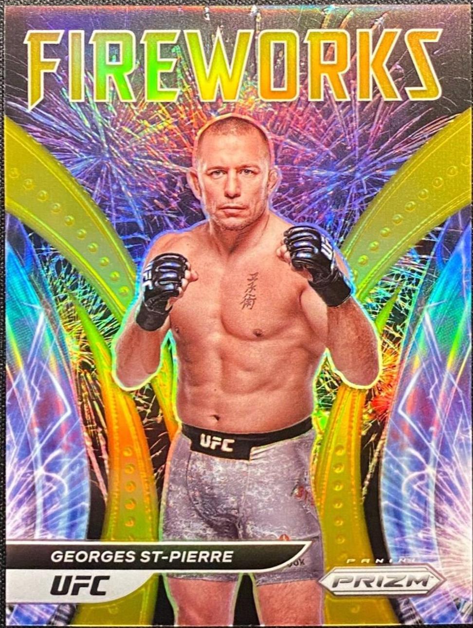 Georges St-Pierre 2022 Panini Prizm UFC Fireworks #14 Gold