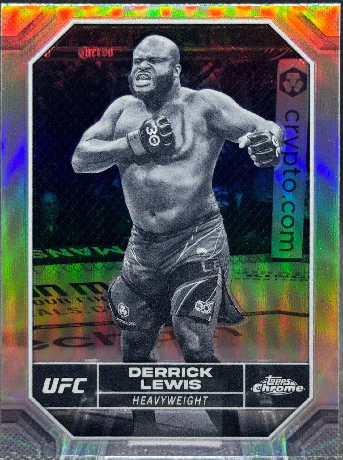 Derrick Lewis 2024 Topps Chrome UFC Base #59 Negative Refractor