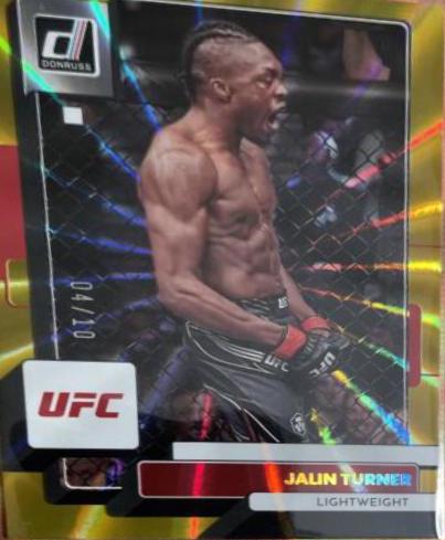Jalin Turner 2023 Panini Donruss UFC Base #142 Gold Laser