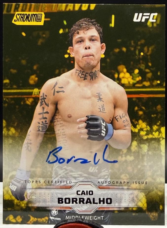 Caio Borralho 2026 Topps Stadium Club UFC Base Autographs #BAV-CBO Rainbow Foilboard