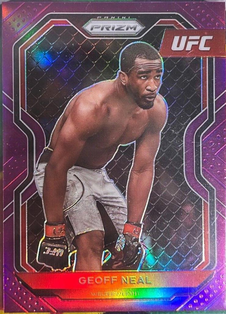 Geoff Neal 2021 Panini Prizm UFC Base #62 Purple
